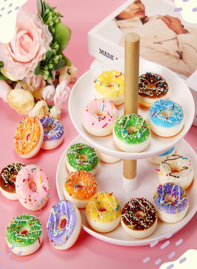 Jerify 72 Pcs Donut Stress Balls Foam Donut Party Favors 1.97 Inch Fake Donuts Slow Rising Toys Rainbow Stress Relief for Party Decoration Birthday Games Supplies, 8 Colors - Image 3